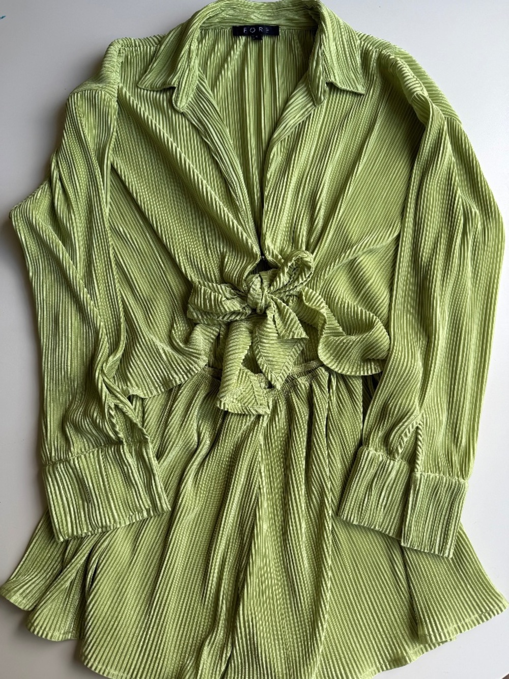 Lime Plisse Set